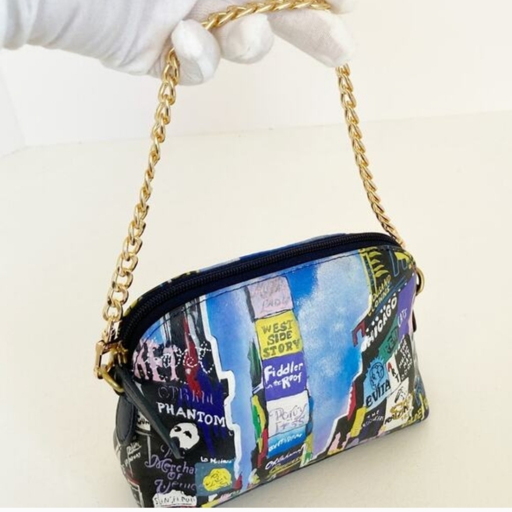 SHARIF Hand Painted New York Shows Crossbody NWOT - Picture 9 of 11